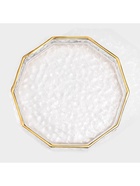 Поднос Fairyshine, 16.5×2.5 см, с золотой отводкой, стекло, прозрачный - Фото 5