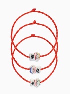 Браслет-оберег «Красная нить» кот нэко, бело-красный, кошка МИКС - Фото 1