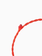 Браслет-оберег «Красная нить» кот нэко, бело-красный, кошка МИКС - Фото 4