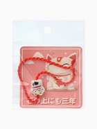 Браслет-оберег «Красная нить» кот нэко, бело-красный, кошка МИКС - Фото 7