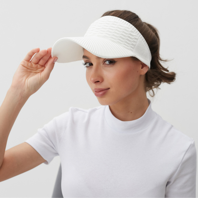 Козырёк женский плетёный MINAKU, белый, размер 56-58