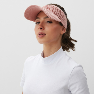 Козырёк женский плетёный MINAKU, розовый, размер 56-58