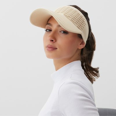 Козырёк женский плетёный MINAKU, бежевый, размер 56-58