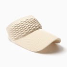 Козырёк женский плетёный MINAKU, бежевый, размер 56-58 - фото 25428160