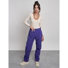 Брюки утеплённые женские, размер 42, цвет фиолетовый - Фото 9