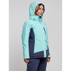 Куртка горнолыжная женская зимняя, размер 58, цвет бирюзовый - Фото 5