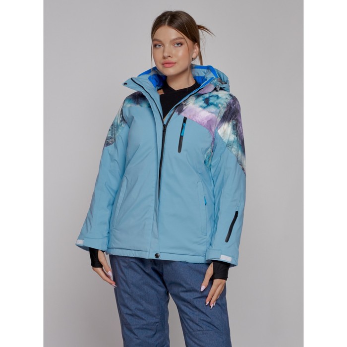 Куртка горнолыжная женская зимняя, размер 58, цвет голубой - Фото 1