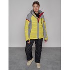 Куртка горнолыжная женская зимняя, размер 46, цвет жёлтый - Фото 4