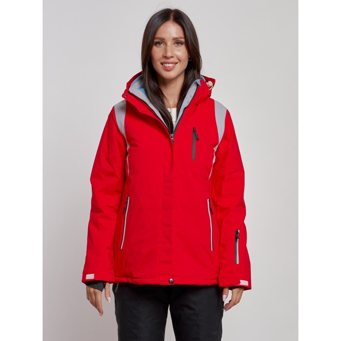 Куртка горнолыжная женская, размер 42, цвет красный - Фото 1