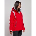 Куртка горнолыжная женская, размер 42, цвет красный - Фото 3