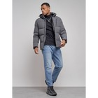 Куртка мужская зимняя, размер 56, цвет тёмно-серый - Фото 15