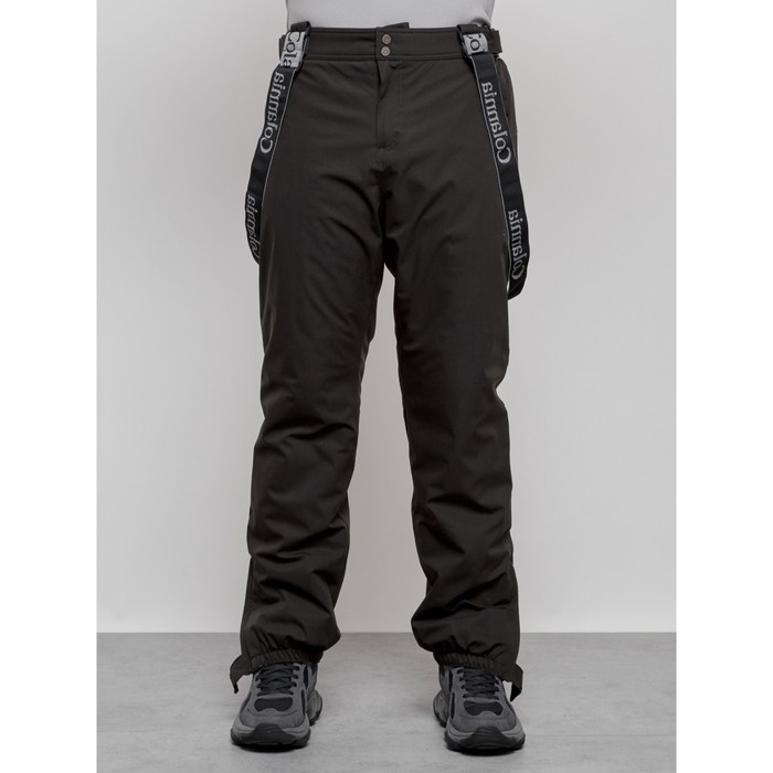 Полукомбинезон горнолыжный утеплённый мужской зимний, размер 52, цвет тёмно-серый - Фото 1