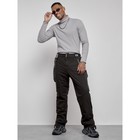 Полукомбинезон горнолыжный утеплённый мужской зимний, размер 52, цвет тёмно-серый - Фото 12