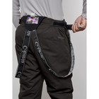 Полукомбинезон горнолыжный утеплённый мужской зимний, размер 56, цвет тёмно-серый - Фото 7