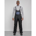 Полукомбинезон горнолыжный утеплённый мужской зимний, размер 52, цвет чёрный - Фото 1