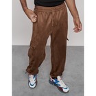 Штаны спортивные мужские, размер 48, цвет коричневый - Фото 1