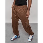 Штаны спортивные мужские, размер 48, цвет коричневый - Фото 2
