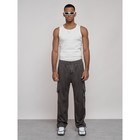 Штаны спортивные мужские, размер 48, цвет серый - Фото 1
