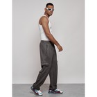 Штаны спортивные мужские, размер 48, цвет серый - Фото 3