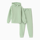 Комплект для девочки (толстовка, брюки), цвет зелёный, рост 92-98 см - Фото 4