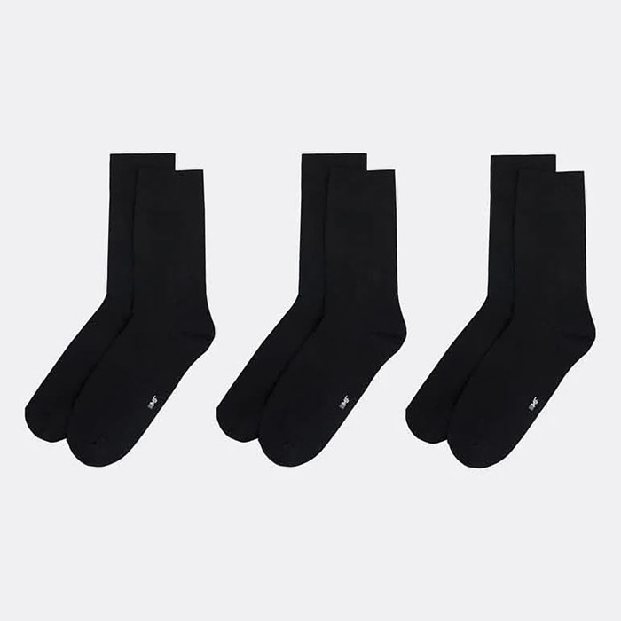 Набор мужских носков (3 пары), цвет чёрный, размер 27-29 - Фото 1