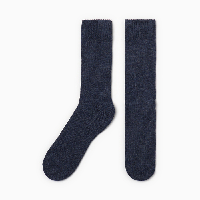 Носки мужские шерстяные, цвет индиго меланж, размер 29-31 - Фото 1
