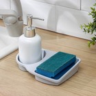 Подставка для губки и дозатора, пластик, МИКС - Фото 3