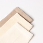 Набор детских носков (3 пары), цвет кремовый /нюдовый /капучино, размер 22 - фото 23497312