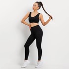 Легинсы женские, цвет чёрный, размер 46 (M) - фото 25280752