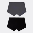 Набор мужских трусов боксеры (2 шт), цвет чёрный/графит, размер 52 (XL) 10199697