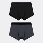 Набор мужских трусов боксеры (2 шт), цвет чёрный/графит, размер 48 (M) 10199704