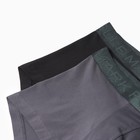 Набор мужских трусов боксеры (2 шт), цвет графит/чёрный, размер 52 (XL) - фото 23497526