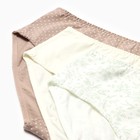 Набор женских трусов слипы (3 шт), цвет кофейный/молочный/белый, размер 56 - фото 25280754