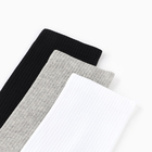 Набор мужских носков (3 пары), цвет белый/серый меланж/чёрный, размер 29-31 - фото 23497815