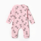 Комбинезон детский, цвет розовый, рост 68 см - фото 23571775