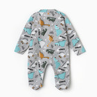 Комбинезон детский, цвет серый, рост 56 см - фото 23571825