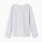 Лонгслив для девочки, цвет серый меланж, рост 134 - фото 23583004