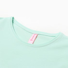 Лонгслив для девочки, цвет мята, рост 116 см - фото 23583038