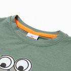 Лонгслив для мальчика, цвет оливка, рост 80 см - фото 23583162