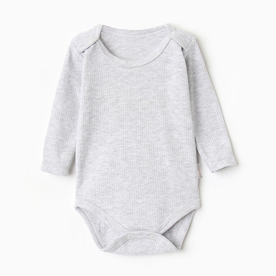 Боди детское, рост 56 см, серое