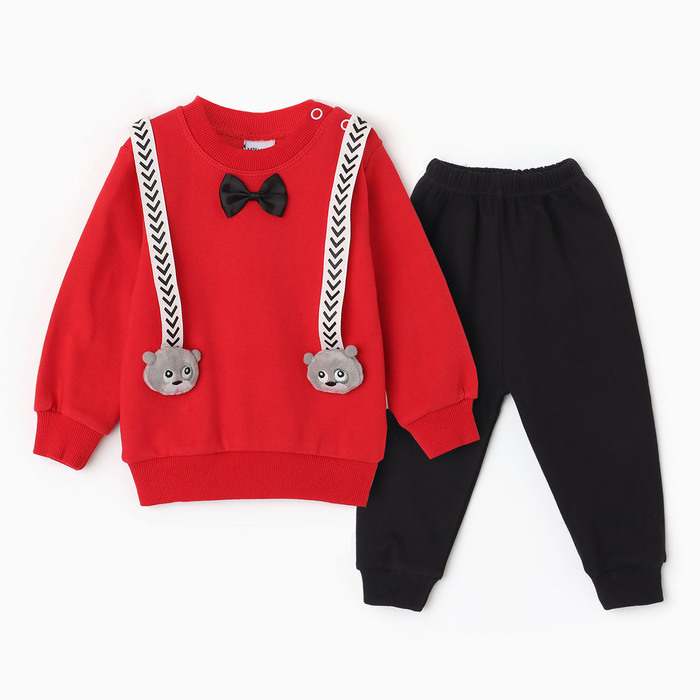 Комплект детский, цвет красный, рост 74 см - Фото 1