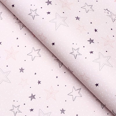 Бумага упаковочная, глянцевая «Звездный день», 70×100 см, 1 лист