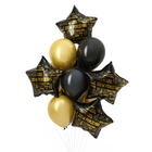 Букет из шаров «С днём рождения», чёрно-золотой, универсальный, фольга, латекс, набор 14 шт. - Фото 2