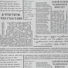 Плёнка для цветов упаковочная глянцевая прозрачная «Газета», белая, 0.6 x 10 м 10091666 - фото 14243109