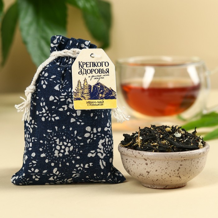 Чай в мешочке «Крепкого здоровья», иван-чай с ромашкой, 40 г. - Фото 1