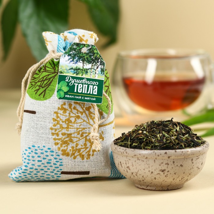 Чай в мешочке «Душевного тепла», иван-чай с мятой, 40 г. - фото 1906540574