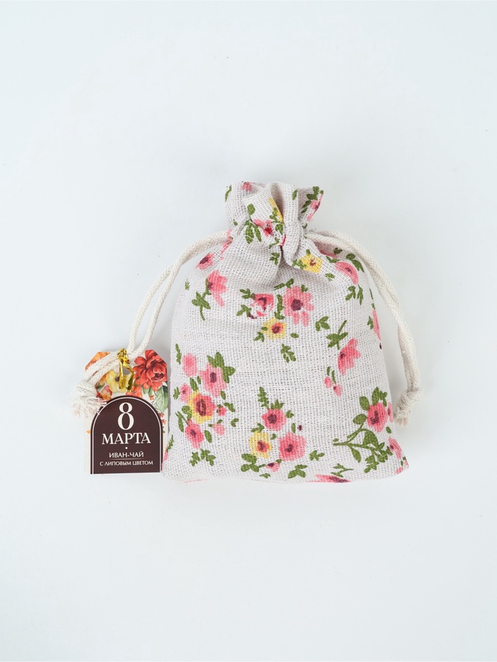 Чай в мешочке «8 марта», иван-чай с липой, 50 г - Фото 1
