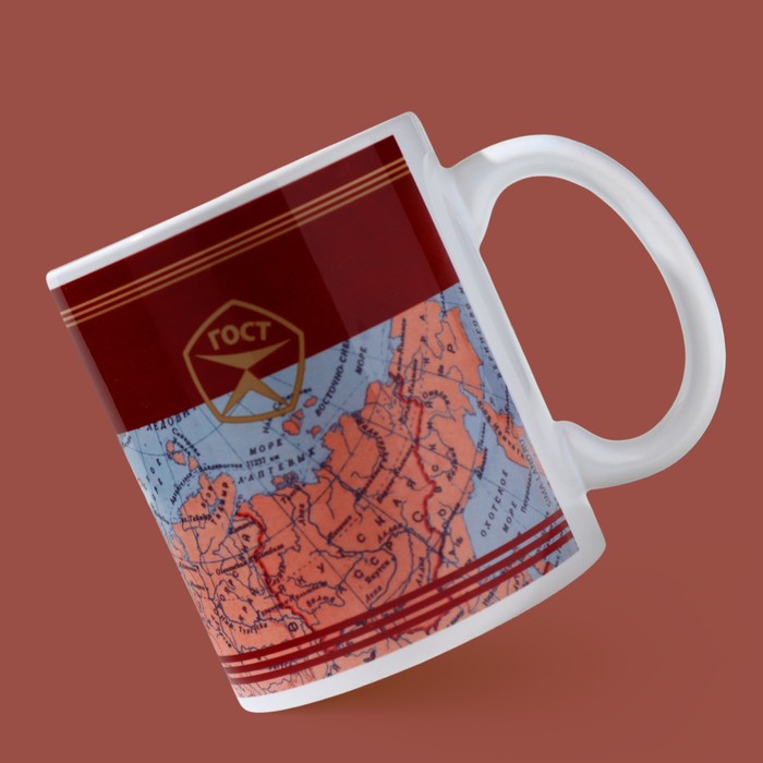 Кружка керамическая «СССР», 320 мл, цвет красный - фото 1926963088