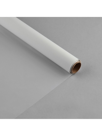 Плёнка для цветов упаковочная матовая прозрачная «Белая», 0.6 x 10 м