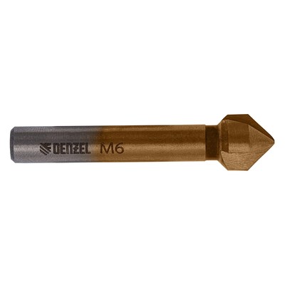 Зенковка конусная DENZEL под М6 72307, HSS, по металлу, цилиндрический хвостовик, d=12.4